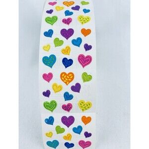 Vintage 2000‎ Mrs. Grossman's Sticker Roll Happy Hearts 88 Sheets - Scrapbooking